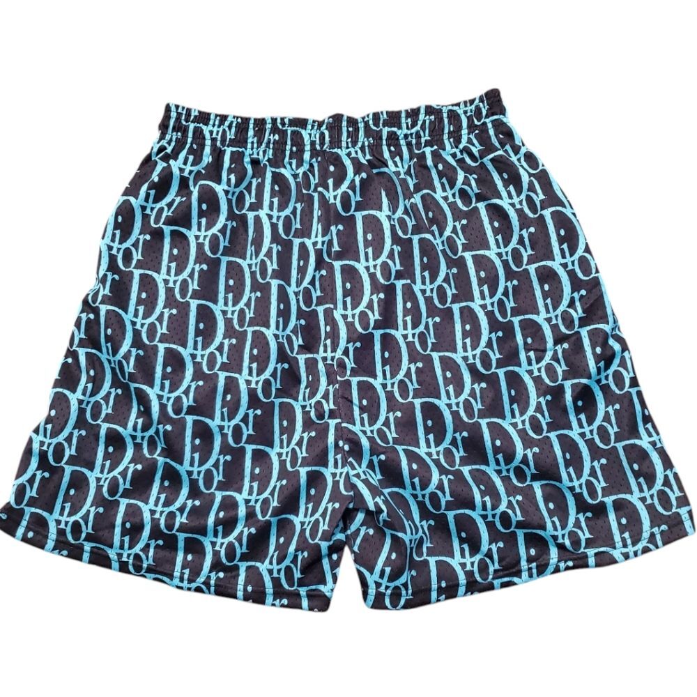 🔥 Mens 3X Black and Blue Lounge Shorts
